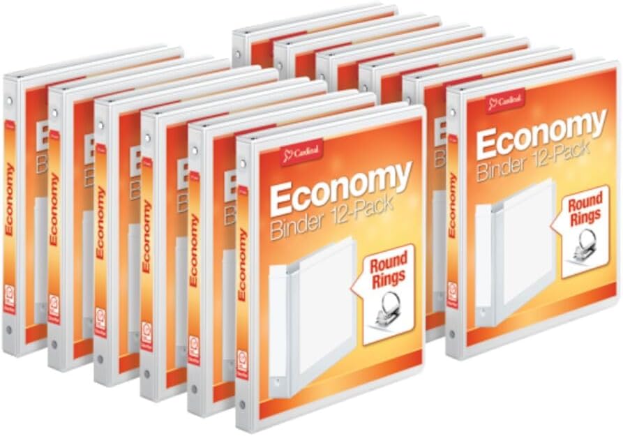 Thumbnail 6 de Cardinal Economy 2-Inch 3-Ring Binders (12-Pack) with Clearvue Overlays