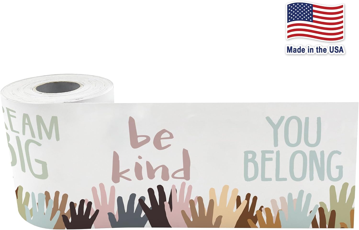 Detalle de Teacher Created Resources Everyone Is Welcome Helping Hands Border Trim, 3 in x 50 ft