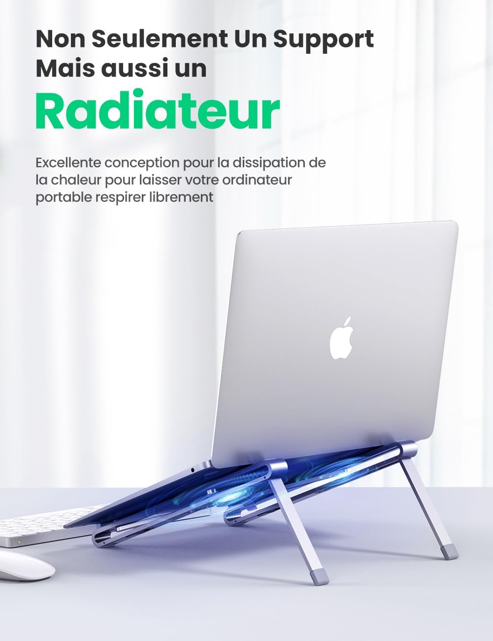 Thumbnail 1 de UGREEN Support ordinateur portable ventilé réglable 8–15,6" 💻