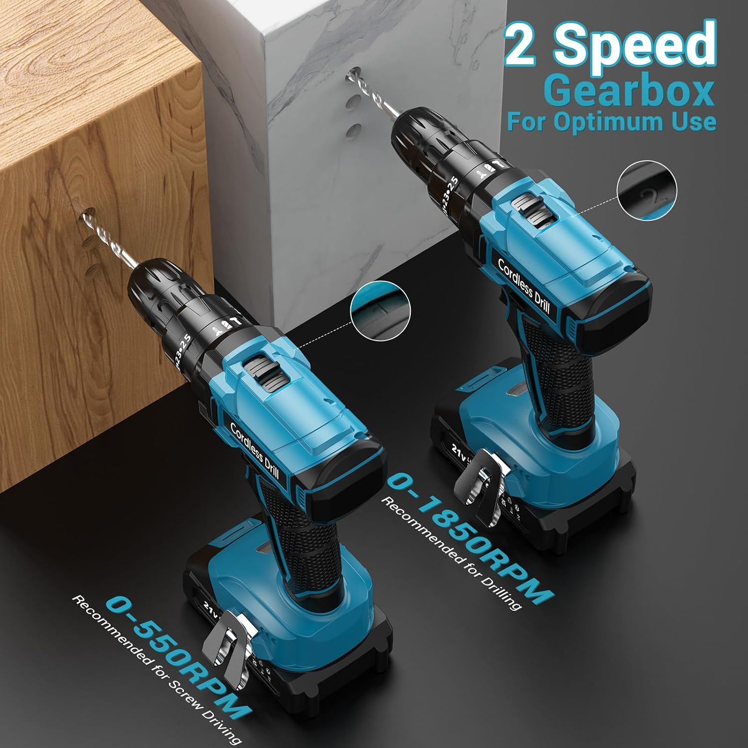 Thumbnail 4 de MHPRO Cordless Drill 21V, 42 N·m torque