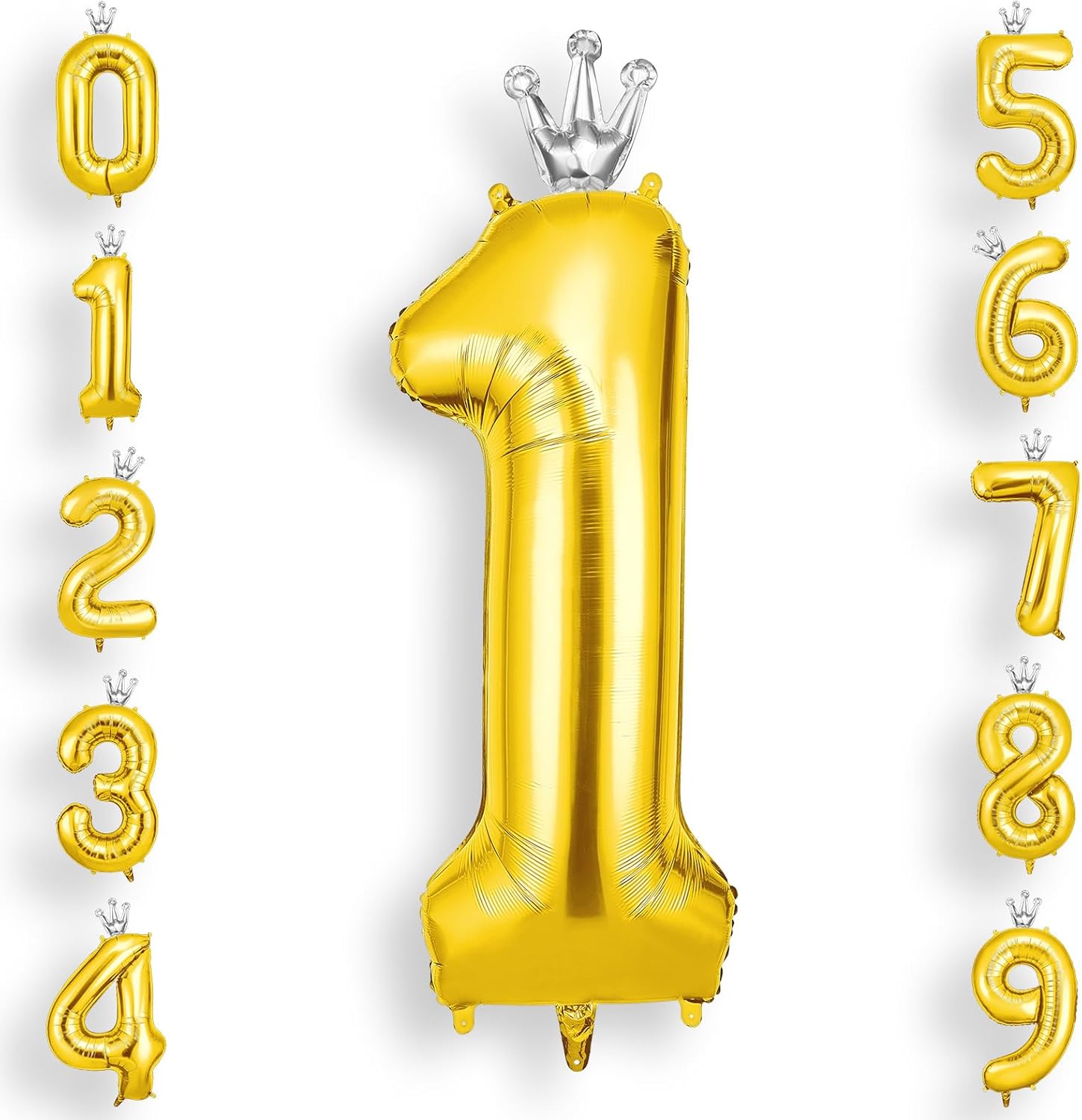 AOOSU Ballon chiffre 1 101 cm doré