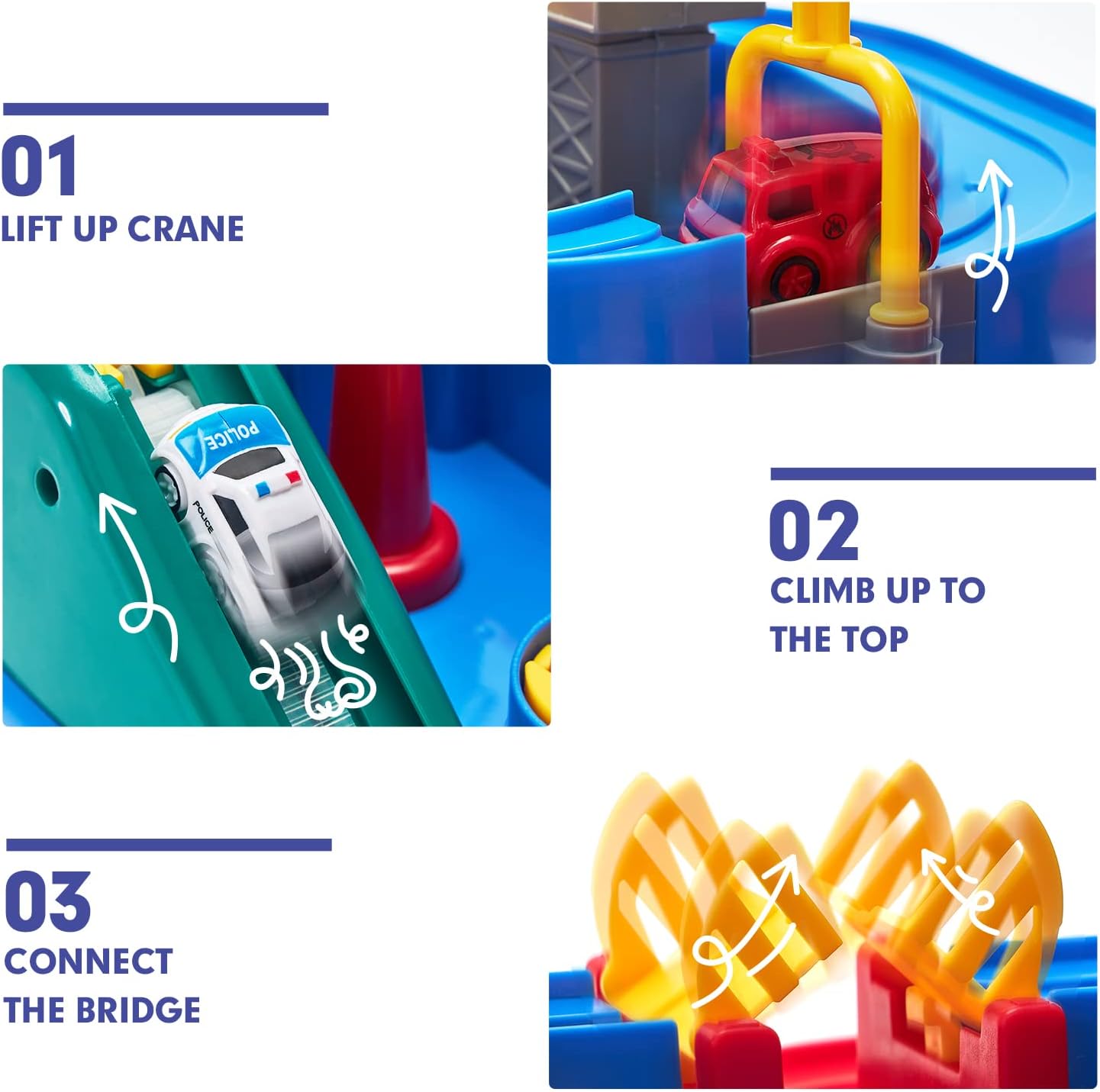 Thumbnail 5 de Hahaland Kids Car Race Track for 3 Year Olds