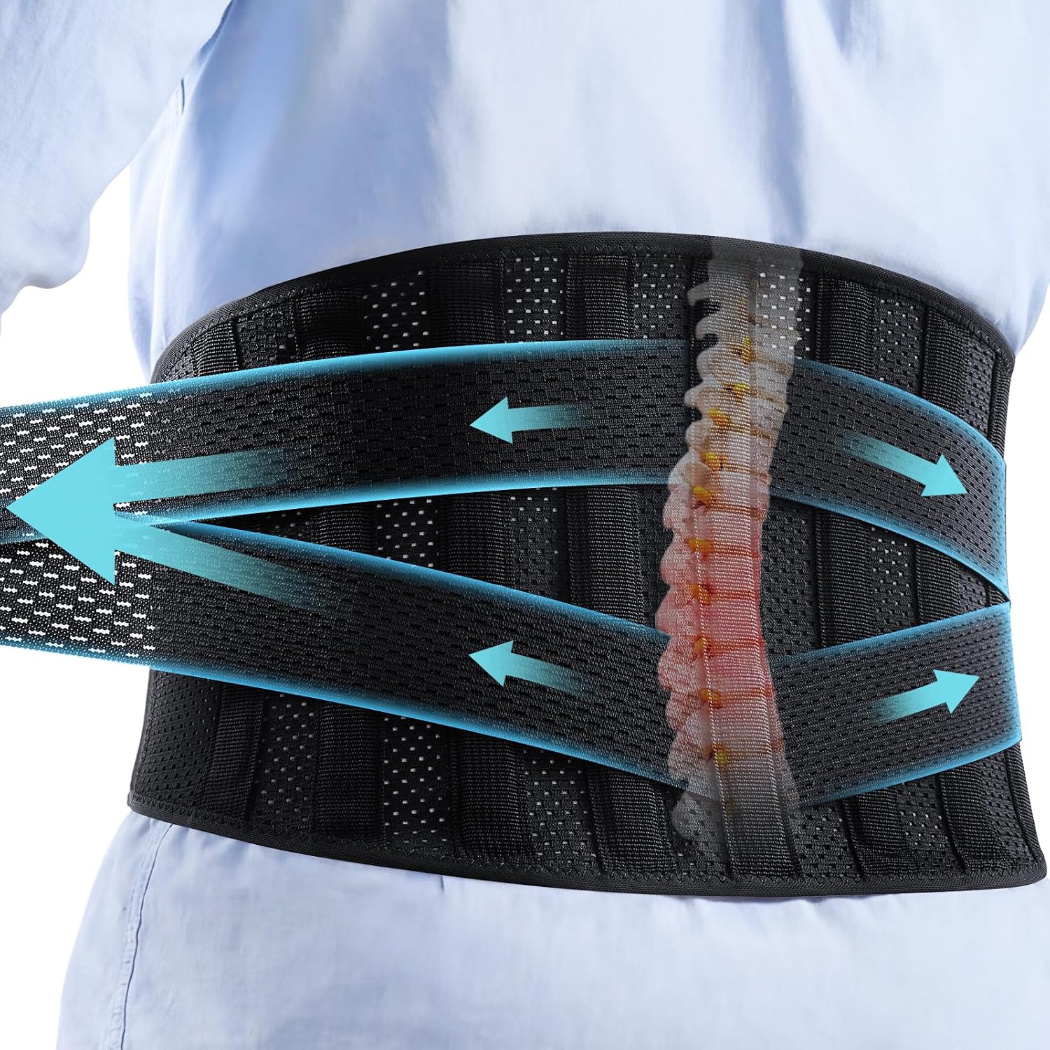 Detalle de CAMBIVO BS10 9-Stay Lumbar Support Belt with Adjustable Compression
