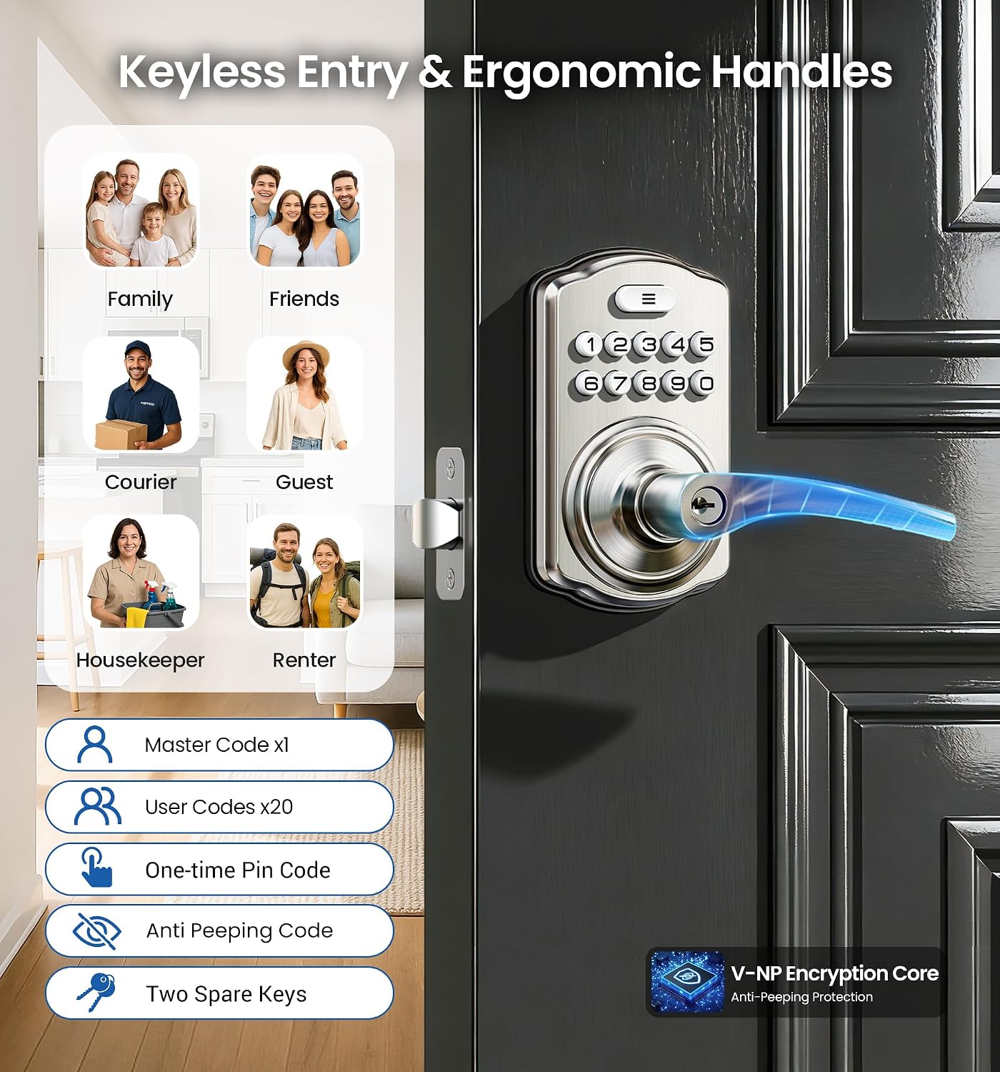 Detalle de Veise Keypad Door Lock KS04