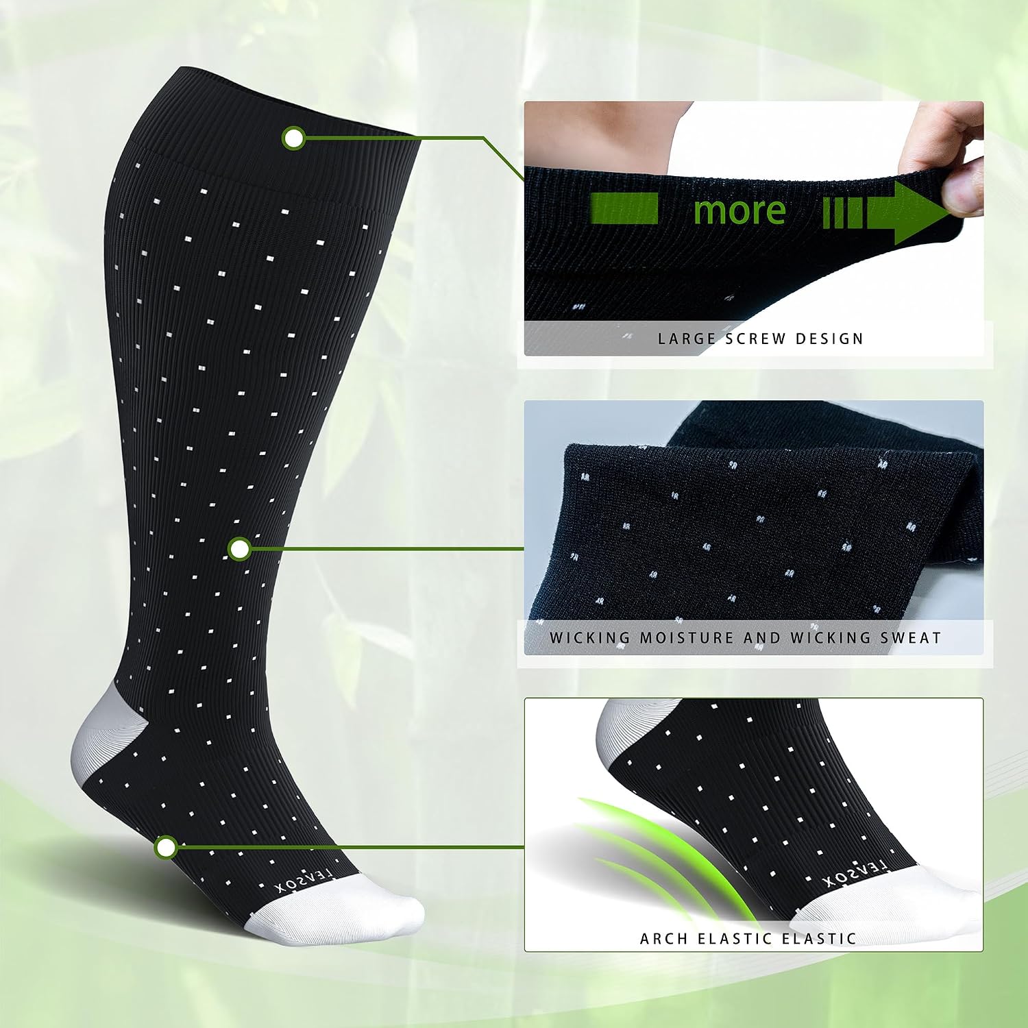 Detalle 2 de LEVSOX Compression Socks 15-20 mmHg