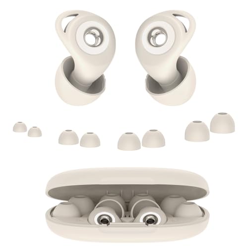 Tapones Oídos IKG para dormir y viajar: silicona reutilizable, 4 tallas (XS-L) con cancelación de ruido de 45 dB