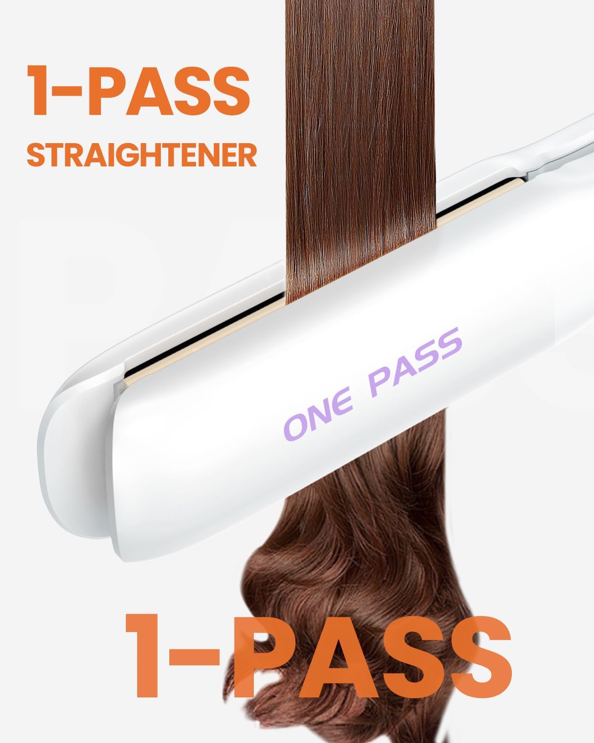 Thumbnail 1 de Faszin 2 in 1 Hair Straighteners: Fast Heating Titanium Flat Iron with 3D Floating Plates