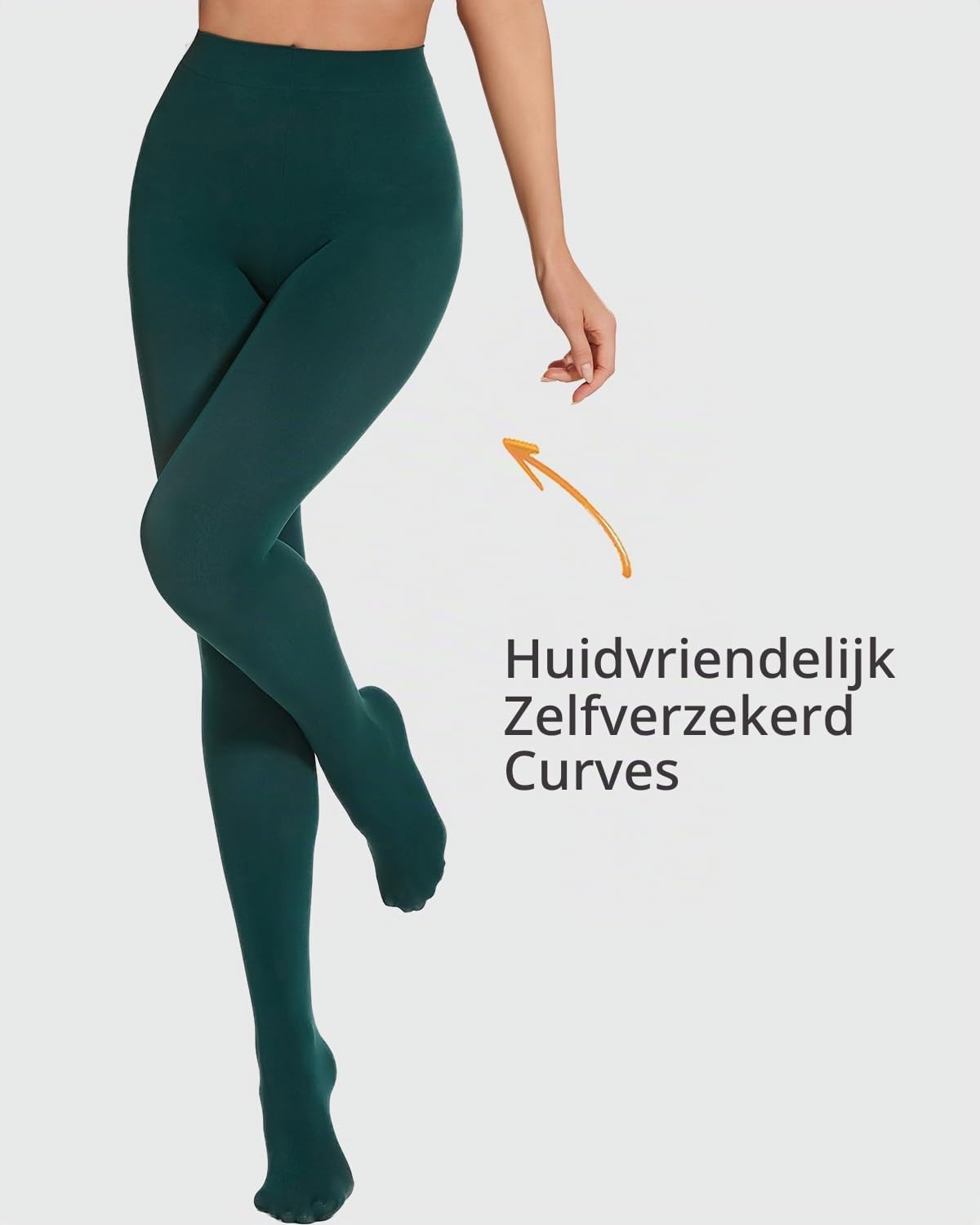 Detalle de DUCMODA 01 damespanty 80D met hoge taille en versterkte teen