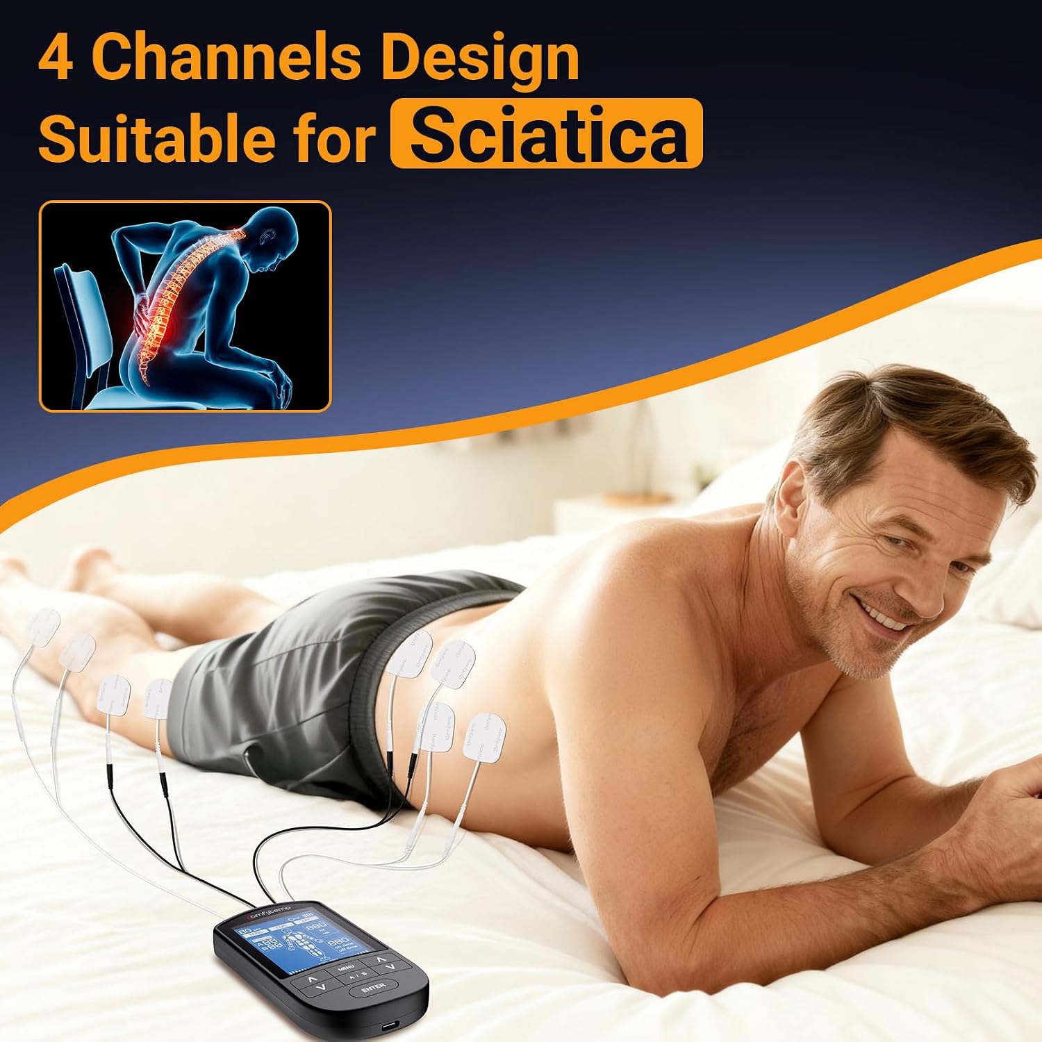Detalle de Comfytemp 4 Outputs TENS Machine for Muscle Stimulation
