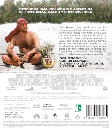 Detalle 2 de Naufrago (Cast Away) (2000) — Blu-ray, Robert Zemeckis, Divisa Films