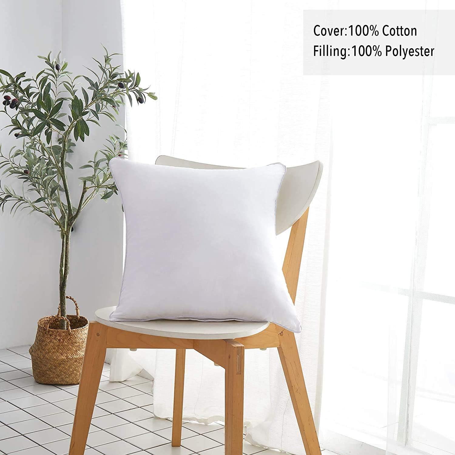 Detalle 2 de Oubonun 24x24 Pillow Inserts ๐