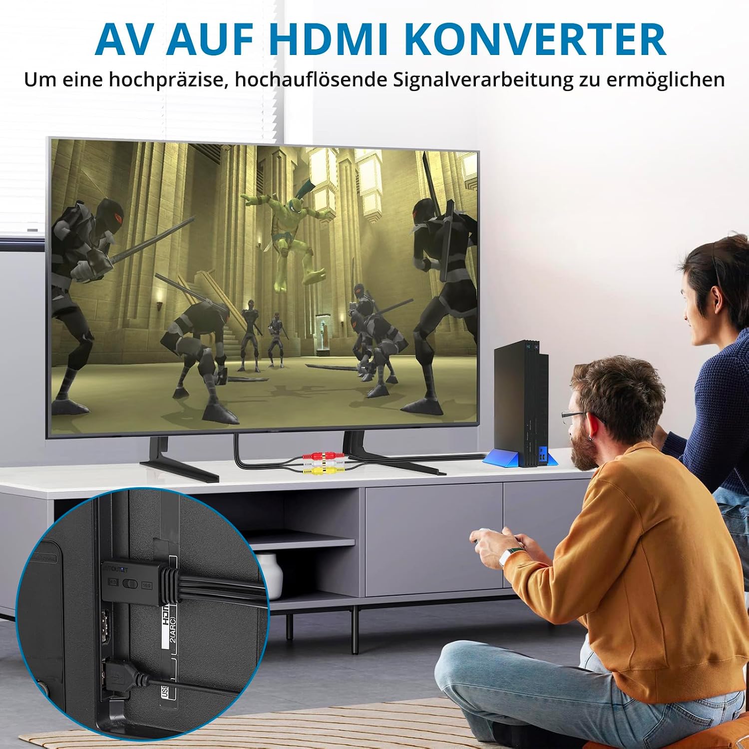 Thumbnail 6 de AUTOUTLET RCA-zu-HDMI-Konverter (1080P/720P) mit 4:3/16:9-Umstellung für Wii, PS1/PS2, N64 & mehr