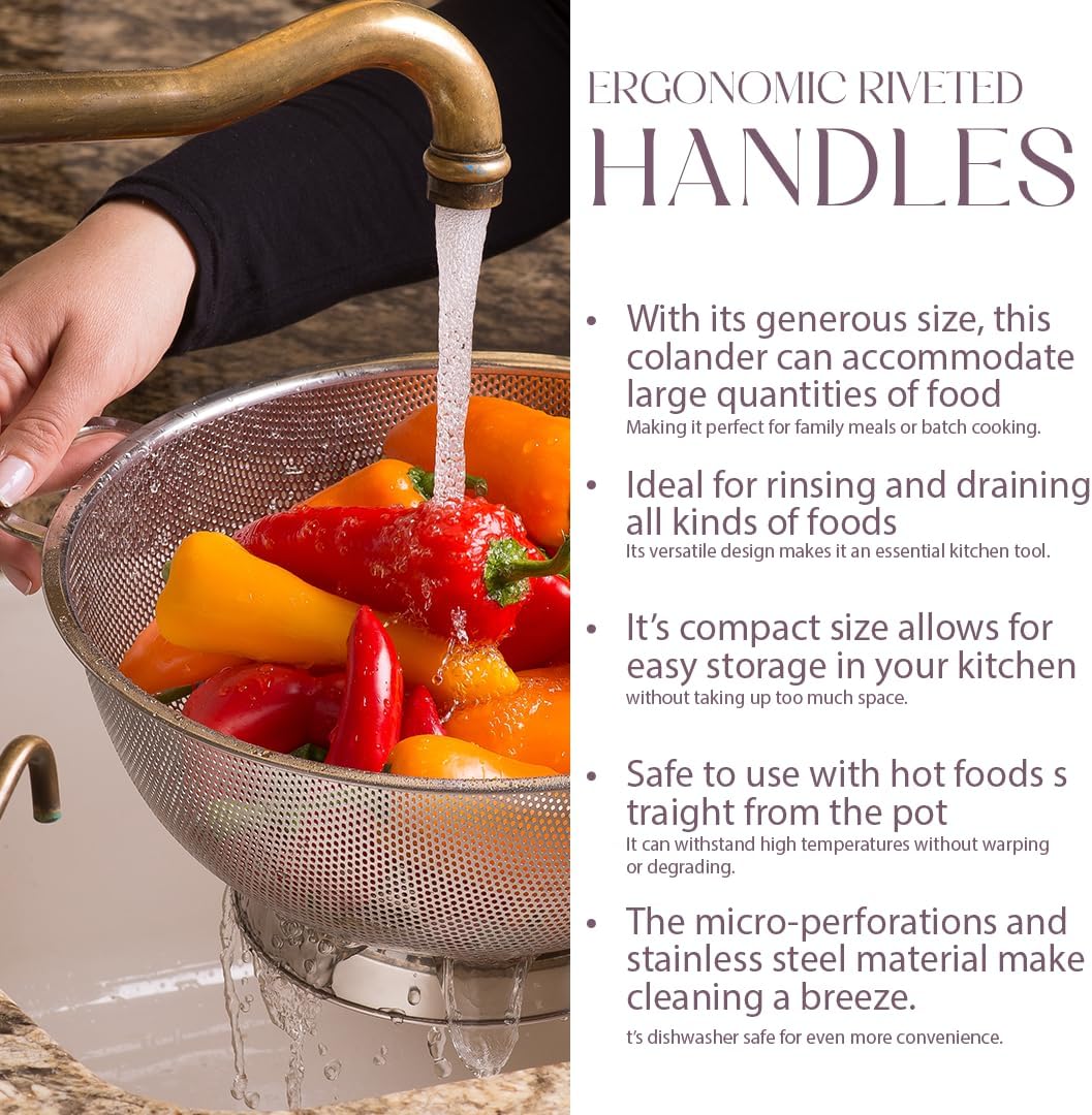Thumbnail 4 de Bellemain Colander 5 Qt Stainless Steel 🍴