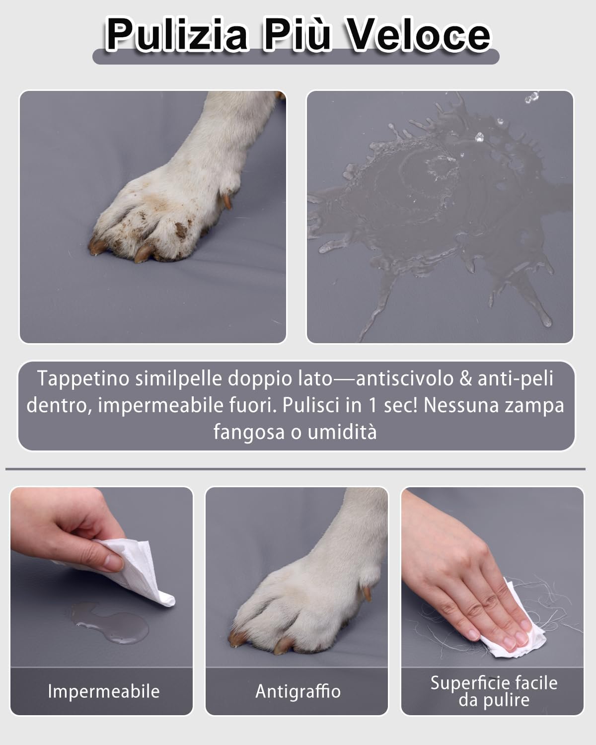Thumbnail 2 de Favodormir Cuccia Cane Esterno Media Impermeabile 90x57 cm in ecopelle grigio