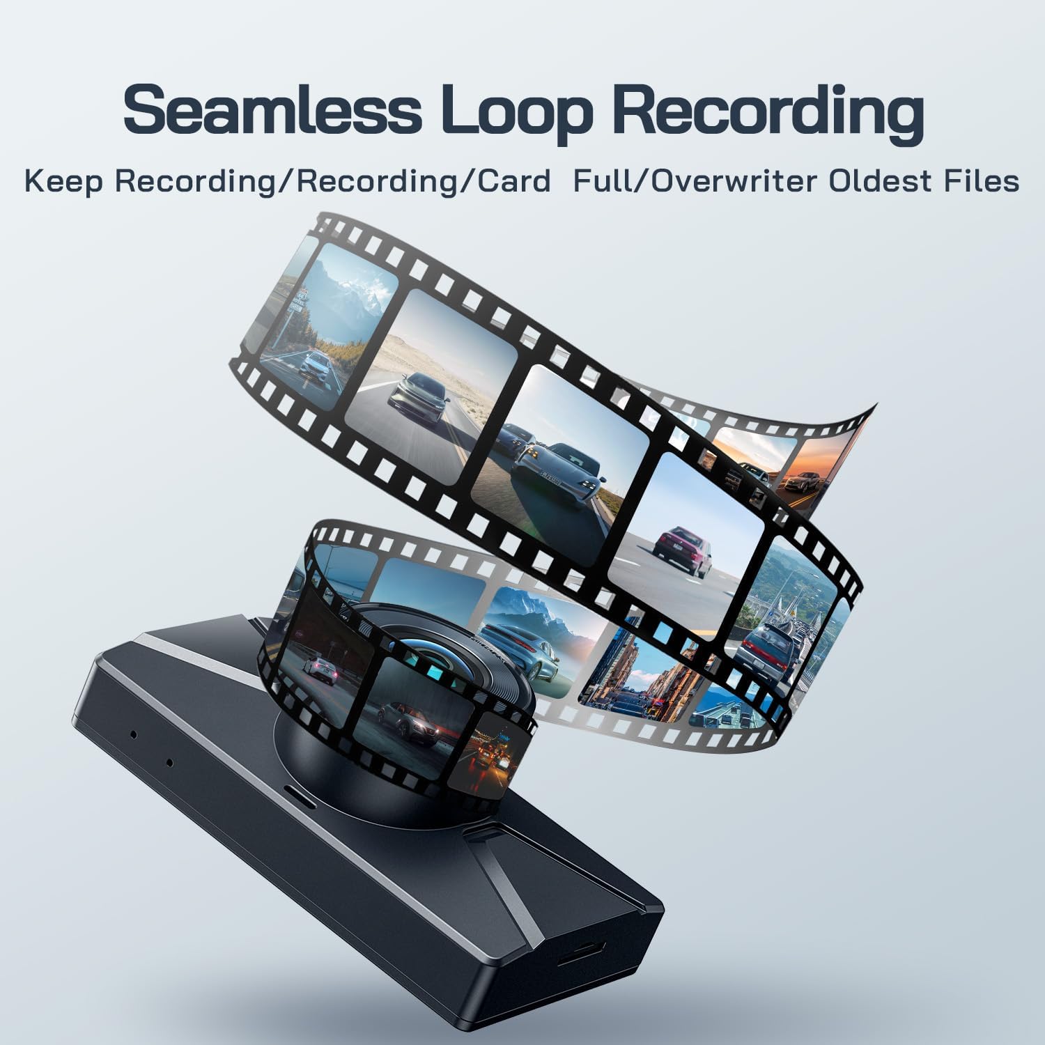 Thumbnail 5 de WOLFANG Dash Cam Front and Rear 2.5K (1440P) with 3.0" LCD, Loop Recording & 24H Parking Guard