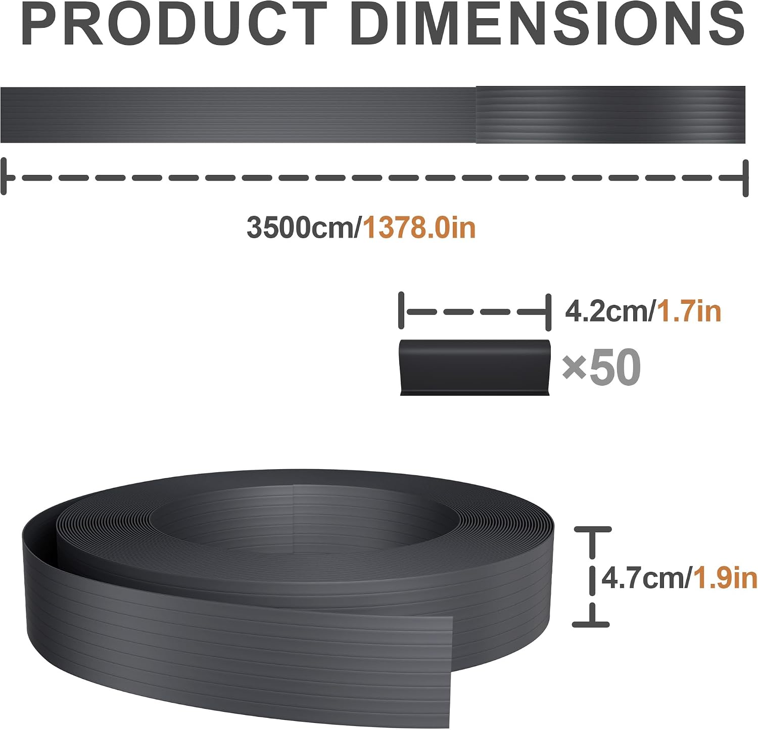 Detalle 2 de UISEBRT 35 m PVC Privacy Fence Screen Strips, 4.7 cm, Anthracite, 50 Clips
