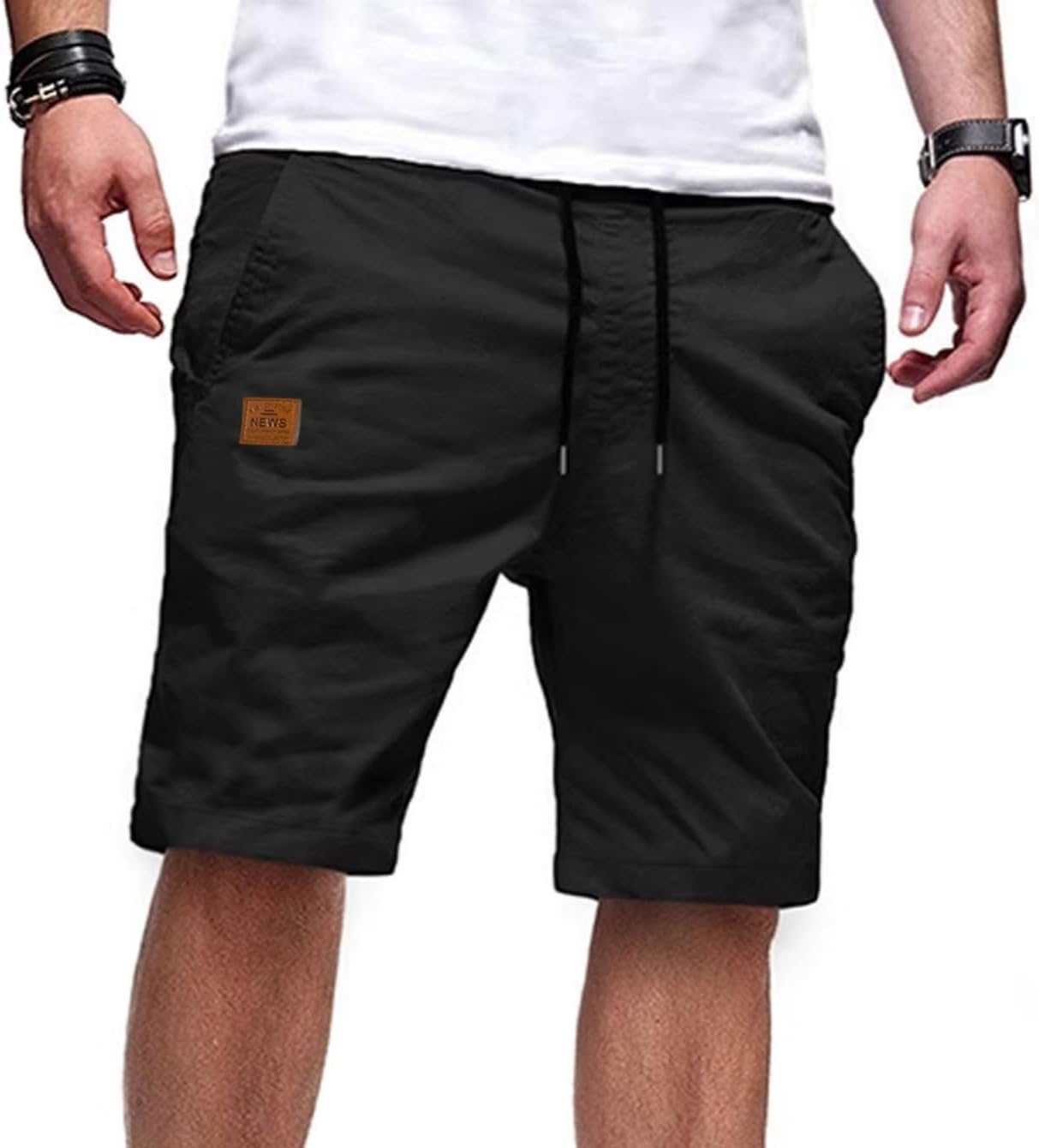 Detalle de PrimeCrest Pantaloncini Uomo Casual Estivi con Tasche Laterali: comfort e praticità per il daily wear