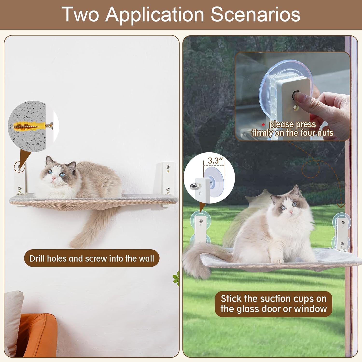 Thumbnail 4 de PEFUNY Cordless Folding Cat Window Perch