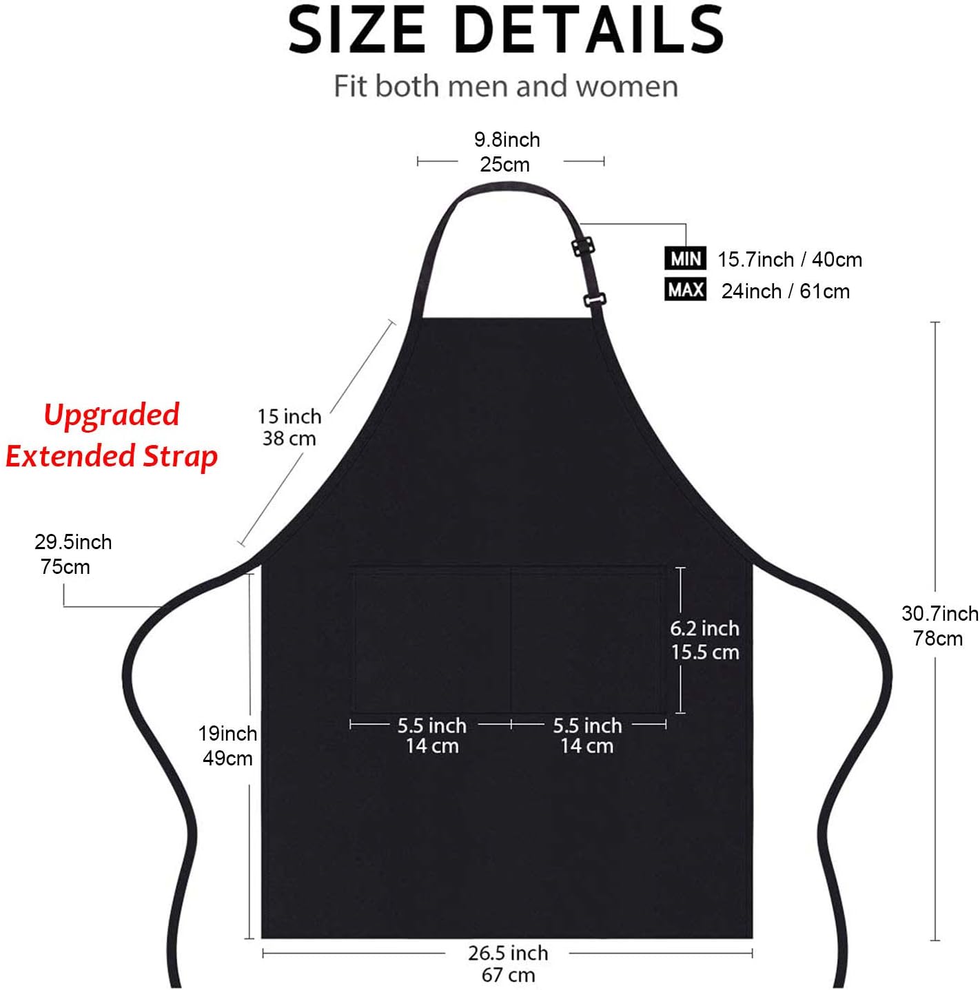 Thumbnail 5 de Chef Aprons 4 Pack Waterproof Apron with 2 Pockets 🧑