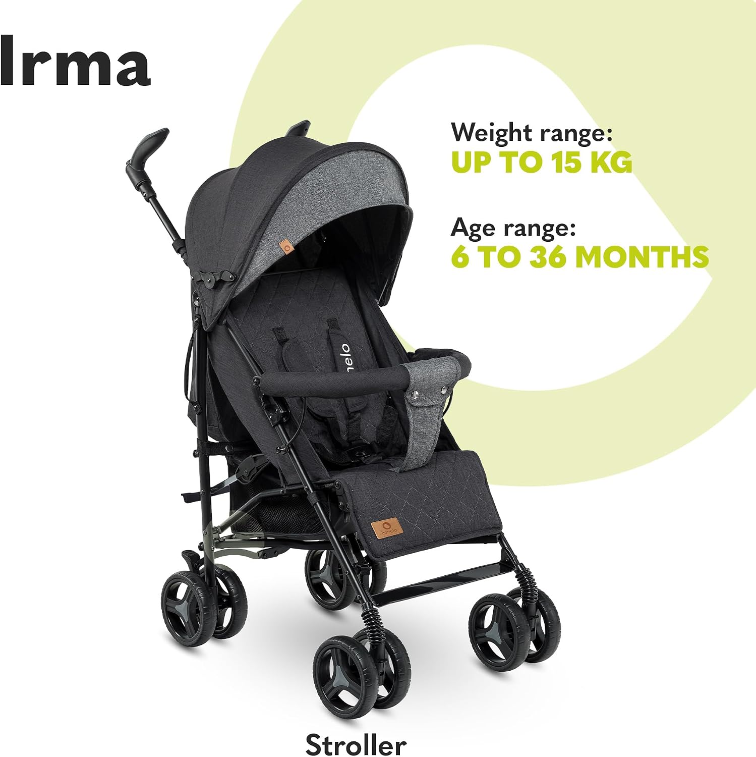 Thumbnail 1 de LIONELO IRMA Lightweight & Foldable Pram for Baby up to 3 Years: 360° Handles, Lie-Flat, and Mosquito Net
