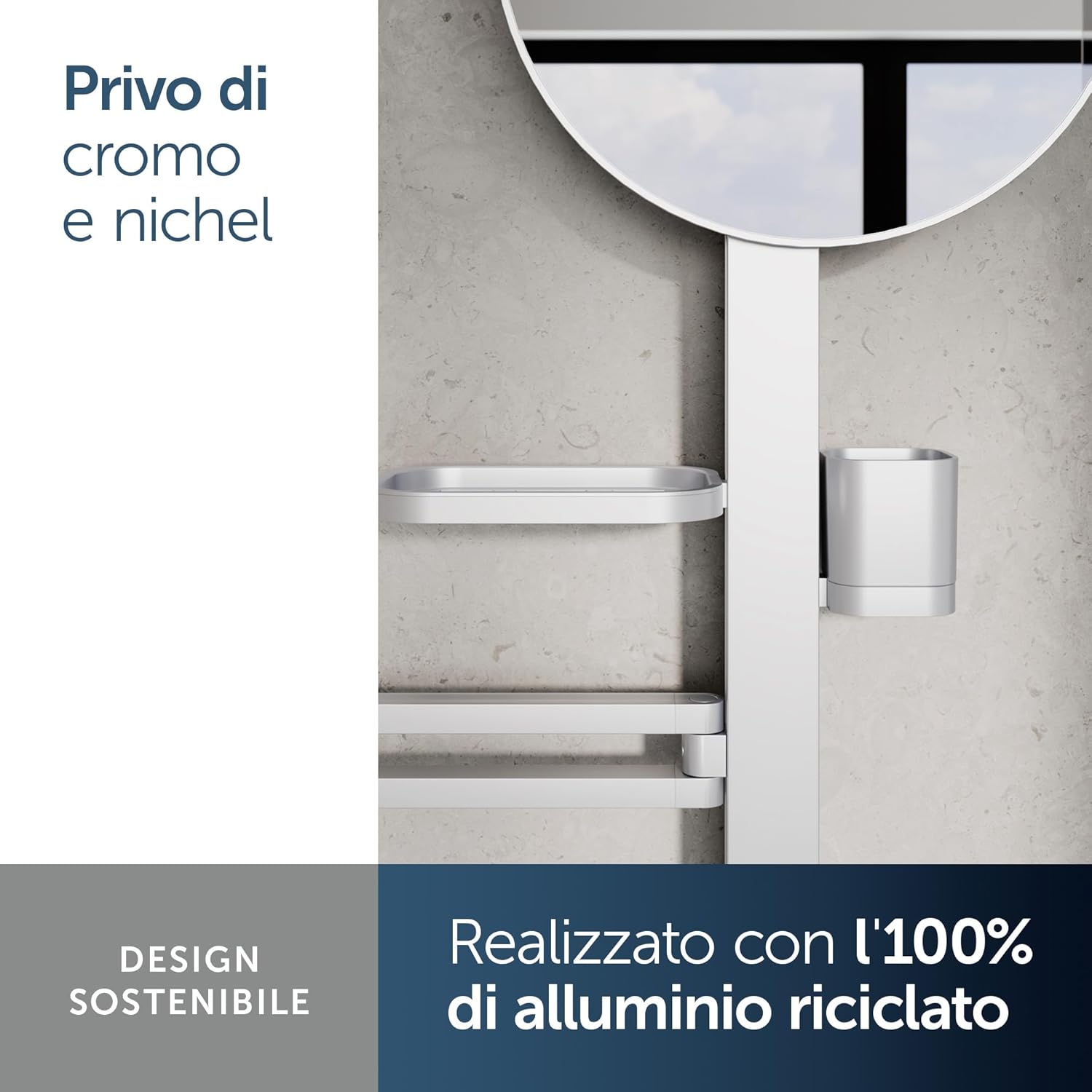 Thumbnail 2 de Ideal Standard Alu+ Barra multifunzione: stile sostenibile e organizzazione modulare per il bagno