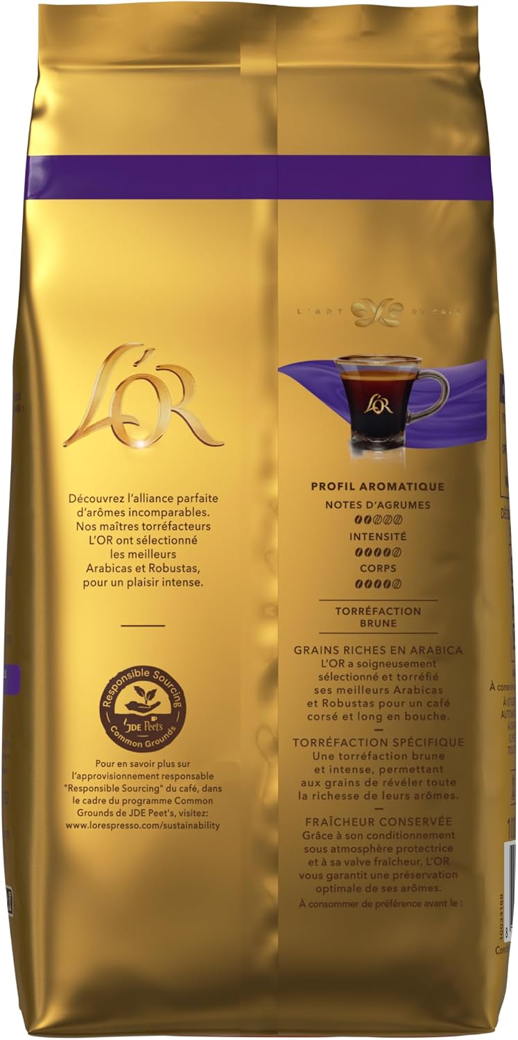 Detalle 2 de L'OR Absolu Café en Grains 1 Kg Intensité 10