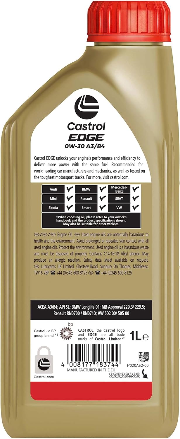 Thumbnail 1 de Castrol EDGE 0W-30 A3/B4, 1L – Huile moteur haute performance