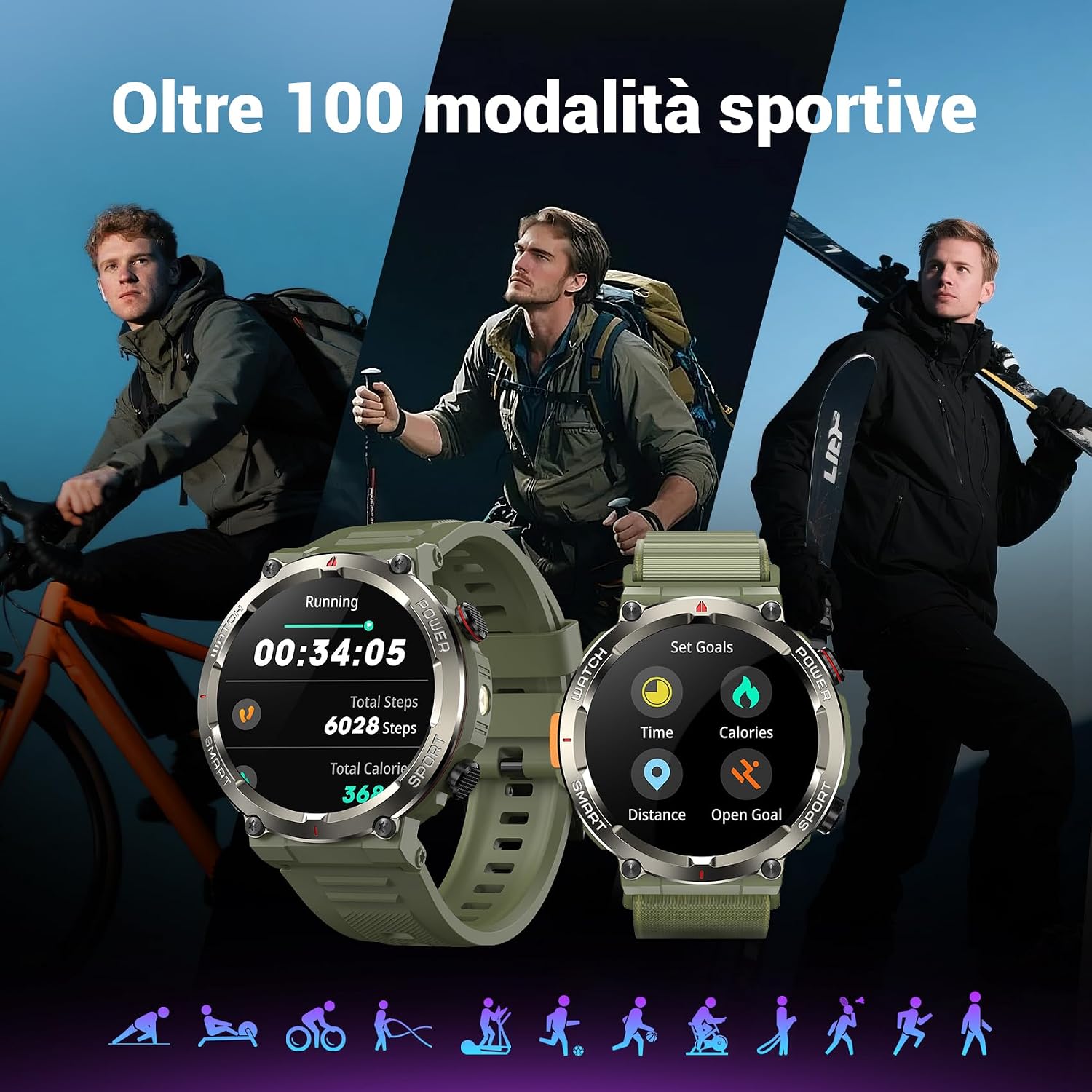 Detalle 2 de Blackview W50Pro Smartwatch Uomo 1,45