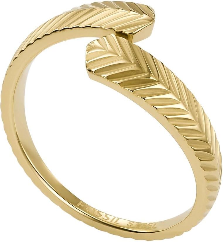 Thumbnail 3 de FOSSIL Damen Ringe aus Edelstahl offen – goldfarben-poliert mit transparenter Akzentfarbe