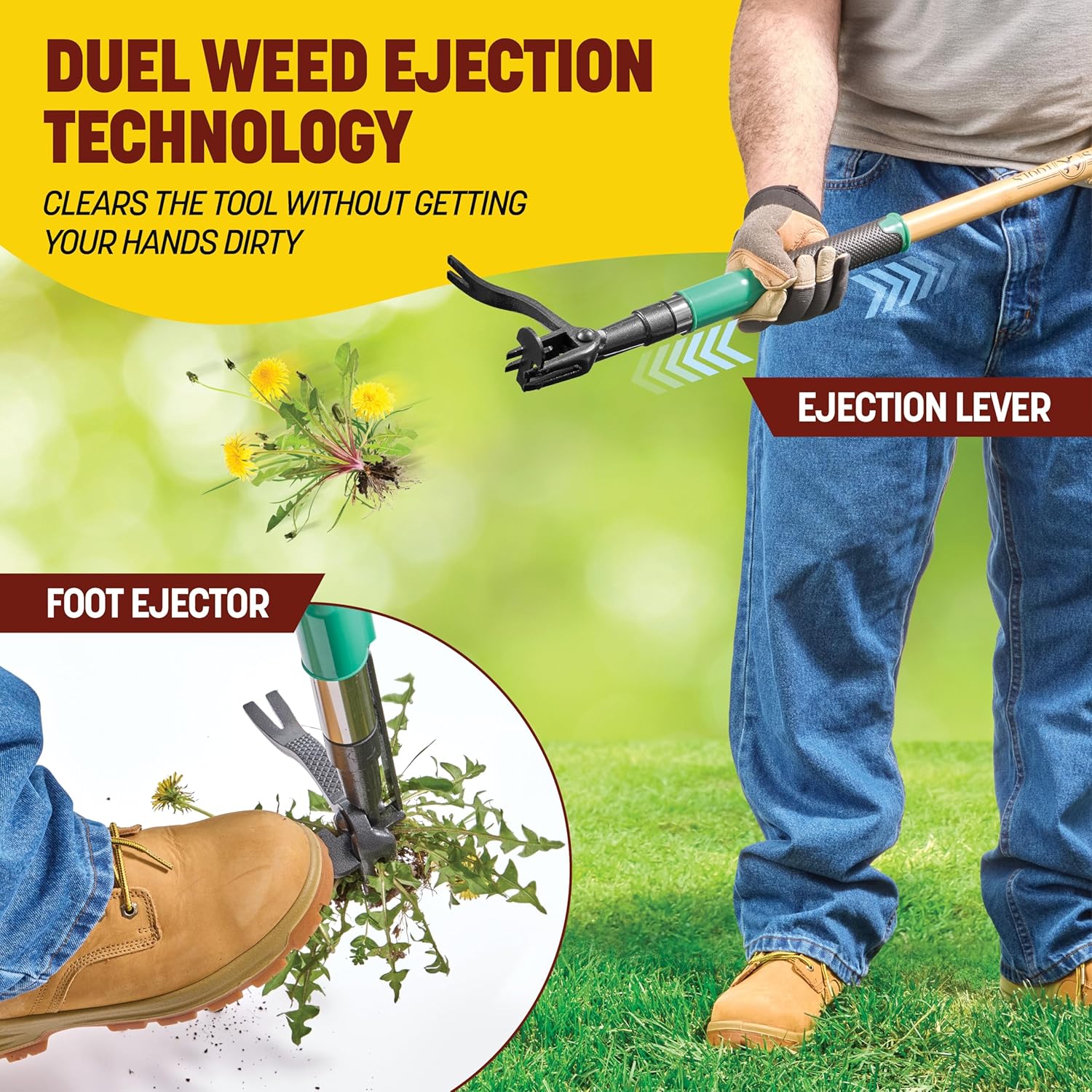 Detalle 2 de Papa's Tools Weed Puller 44" Stand Up Weeder 📏