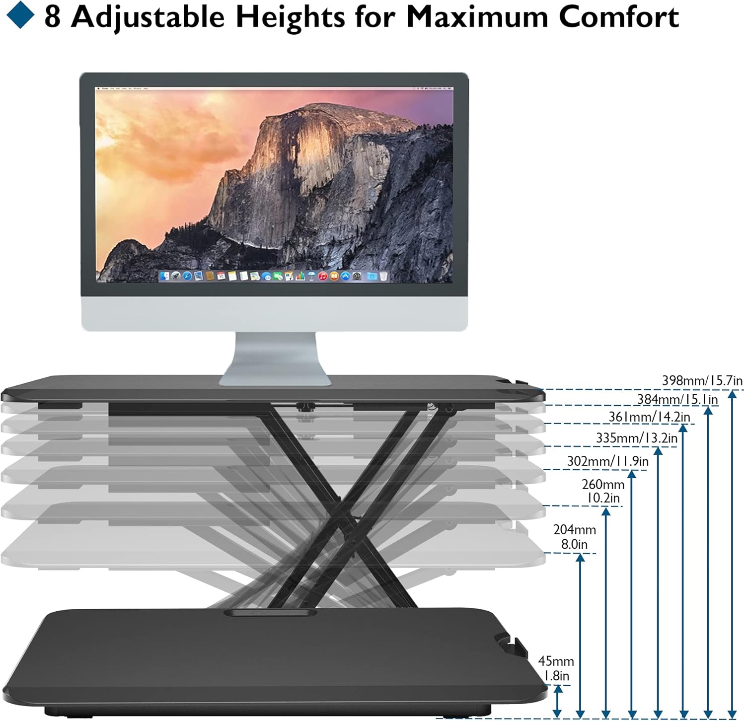 Thumbnail 3 de BONTEC Standing Desk Converter 67x47cm