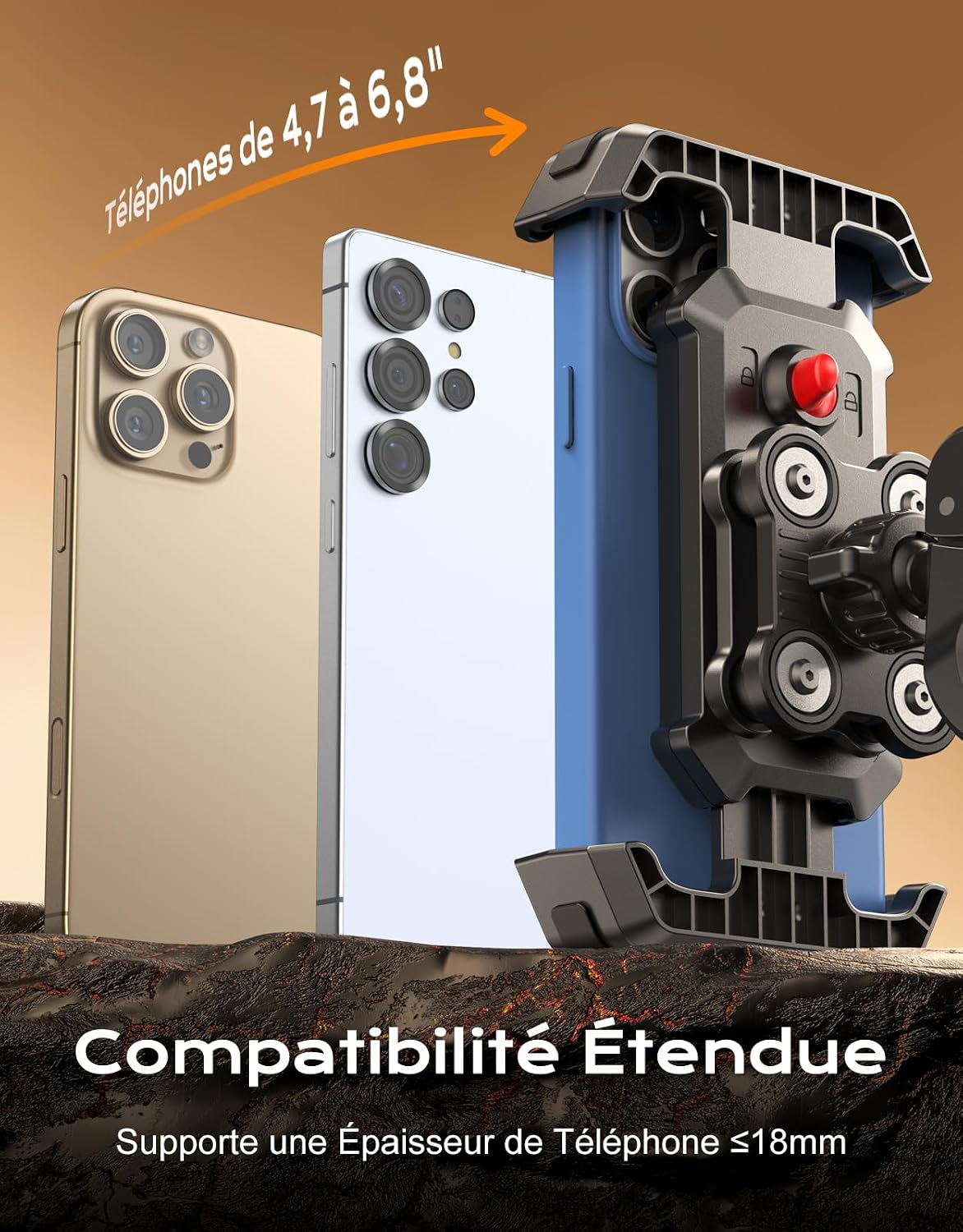 Thumbnail 6 de CIRYCASE YYS683 telefoonhouder voor motorfiets met 360°-rotatie en anti-vibratie