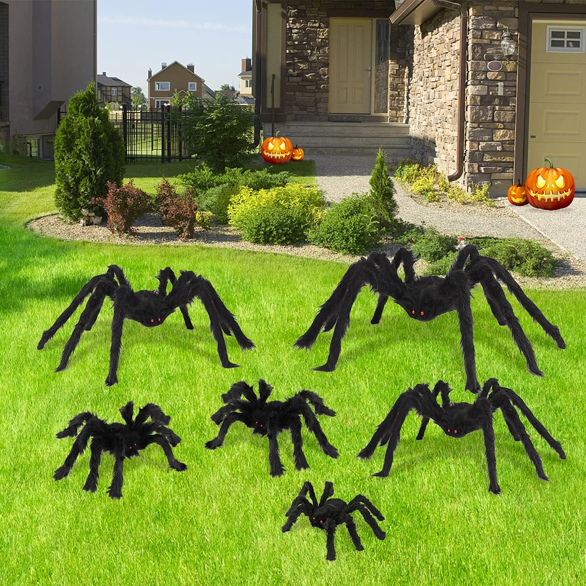Detalle 2 de Boogem Halloween Spider Decorations 6-Pack