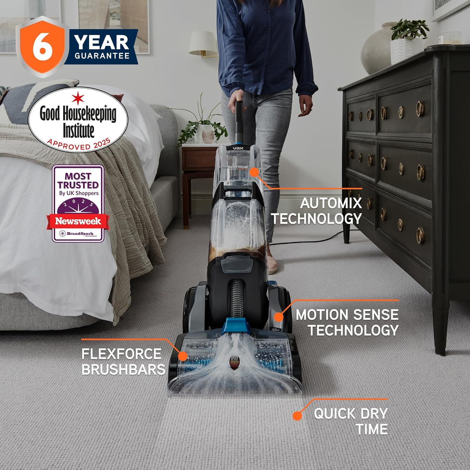 Detalle 2 de Vax Platinum SmartWash CDCW-SWXS carpet cleaner 1200W