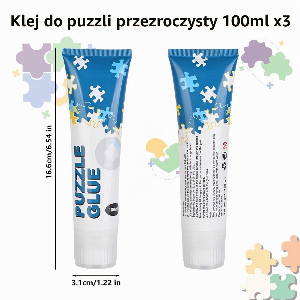 Detalle 2 de Ainiv 4731314 – klej do puzzli PVA 300 ml z aplikatorem gąbkowym