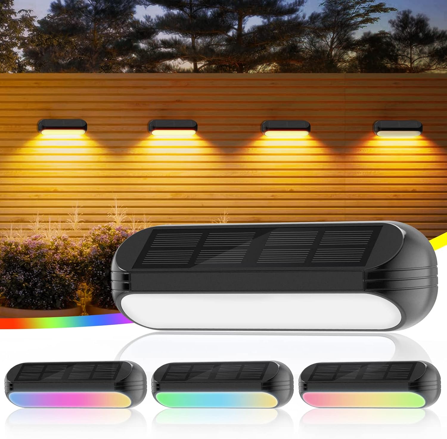 GEARLITE Solar Lights Outdoor Garden 4 Pack