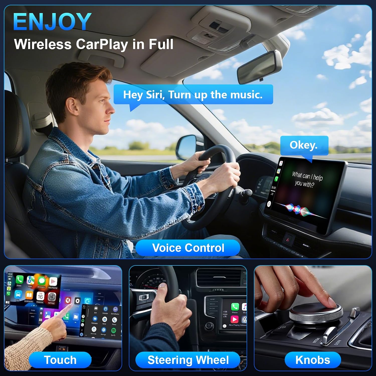 Thumbnail 4 de Adattatore 2-in-1 Wireless CarPlay e Android Auto 2025