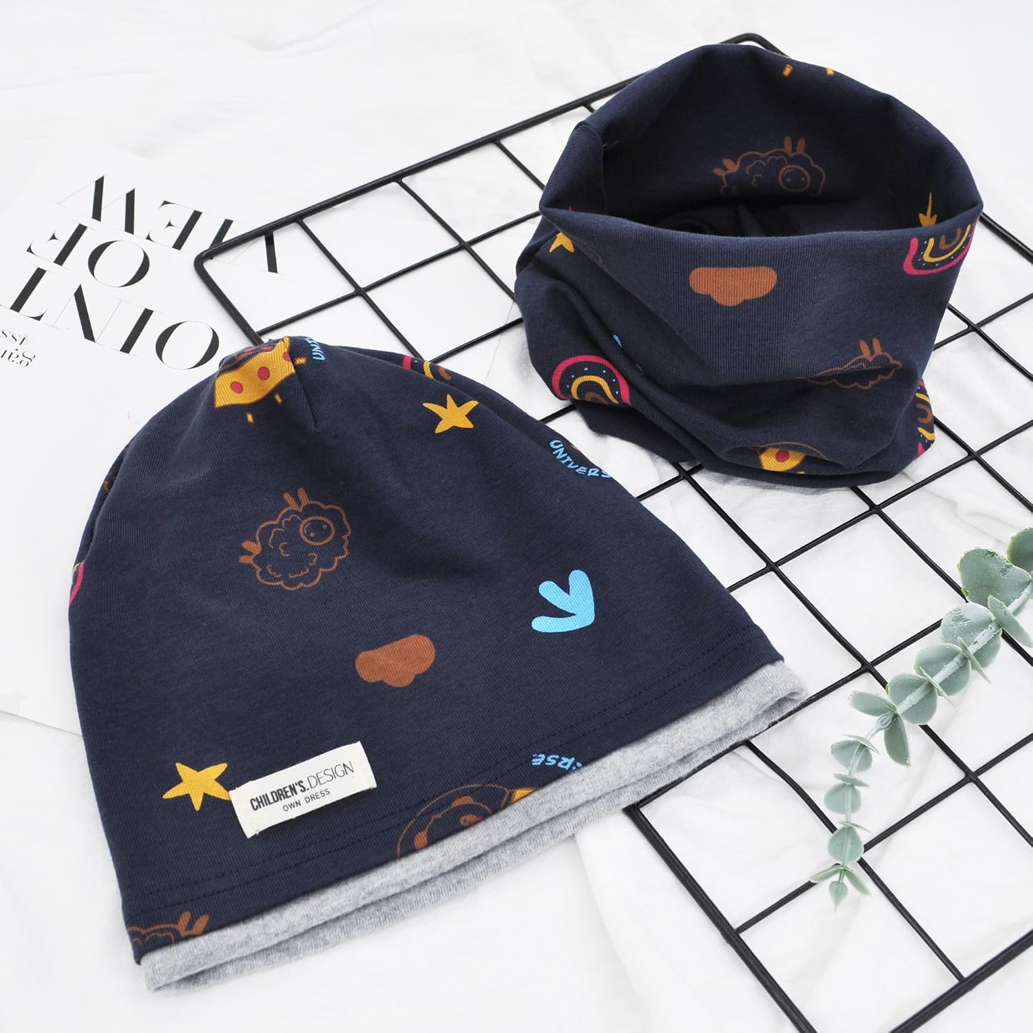 Thumbnail 6 de beifon Kinder Beanie Set mit 95% Baumwolle