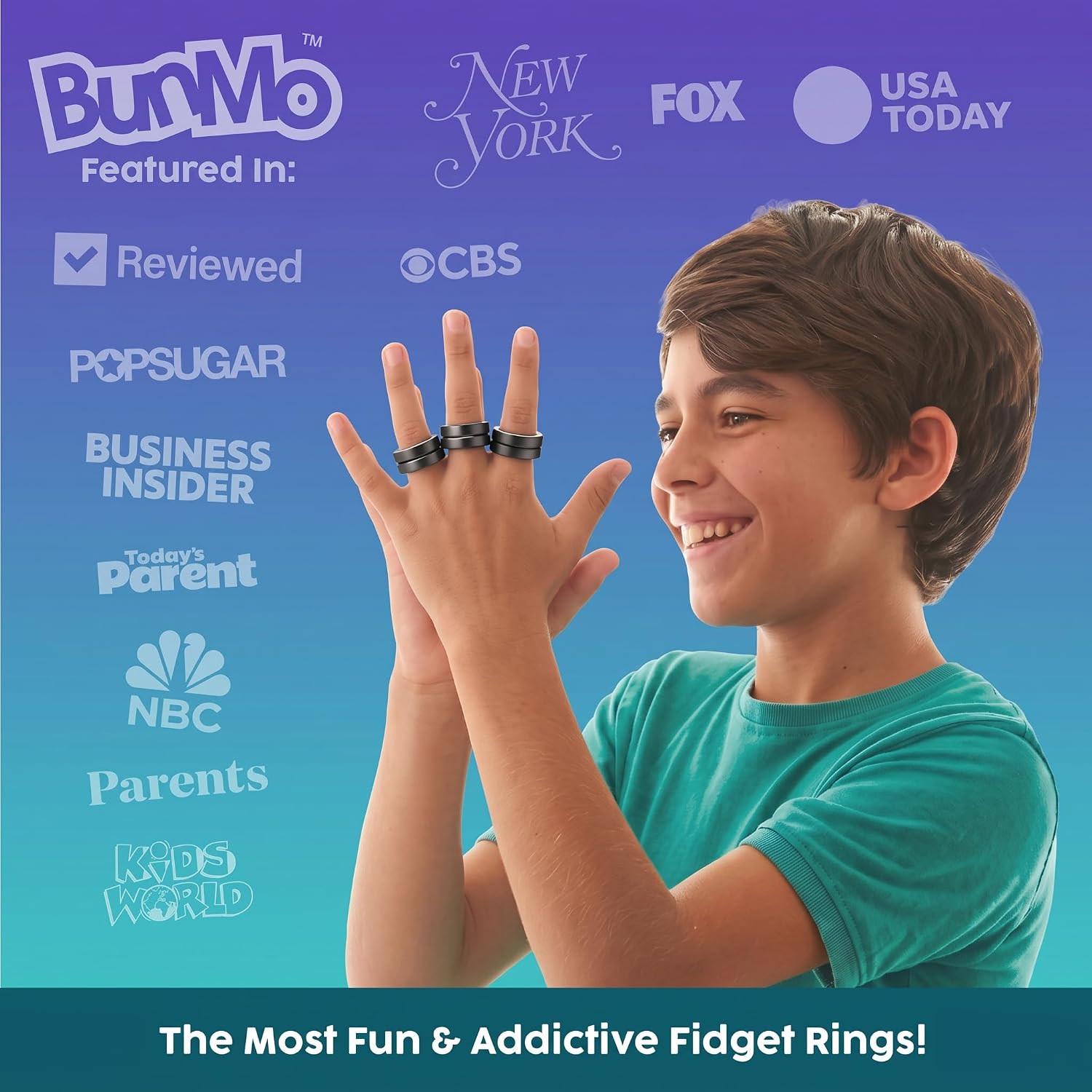 Detalle de BunMo Magnetic Rings N45 Fidget Toy