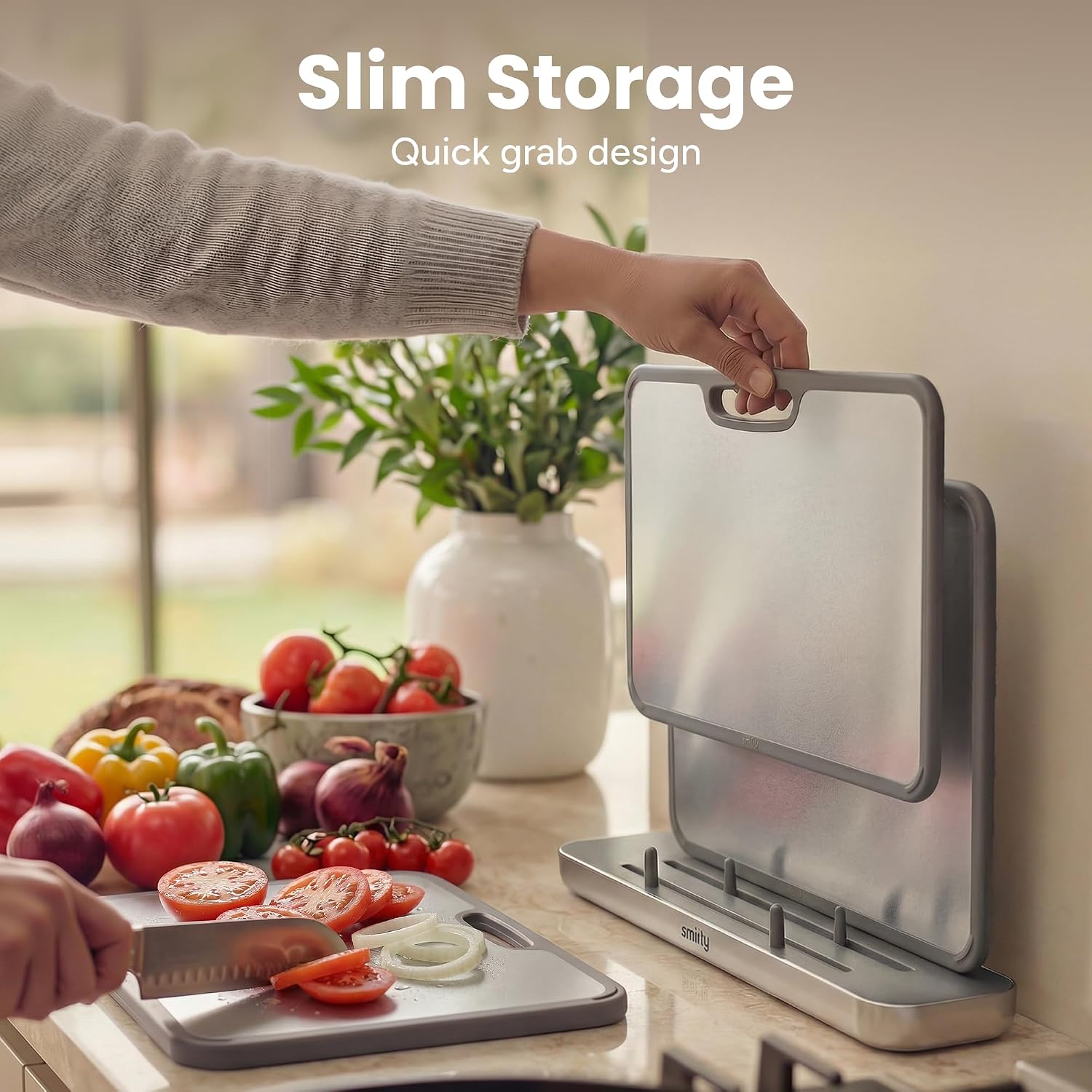 Detalle 1 de SMIRLY Titanium Cutting Board Set