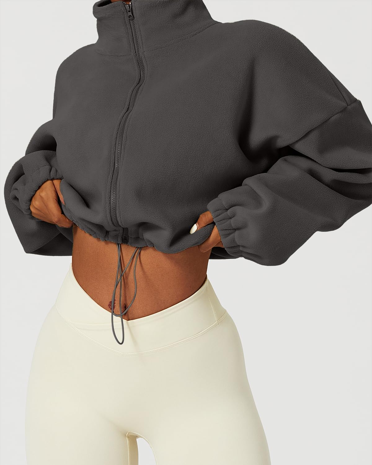 Detalle 2 de QINSEN Full Zip Fleece Short Jacket 20"