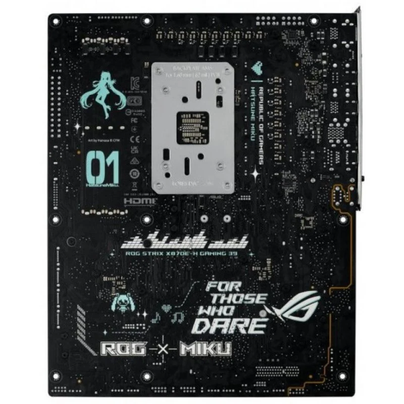 Detalle de ASUS ROG Strix X870E-H Gaming AM5 DDR5 ATX con WiFi 7 y RGB