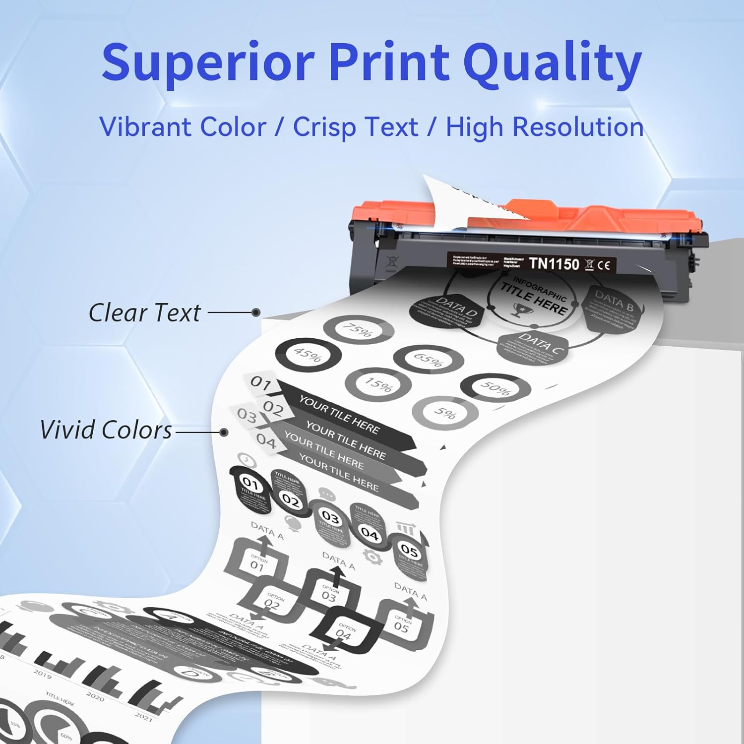 Thumbnail 3 de MYCARTRIDGE TN1150: Toner compatibile Brother TN-1150 2x Nero per HL-L1240W, HL-L1242WXL, HL-L1640W, HL-L1642WXL e altre stampanti Brother