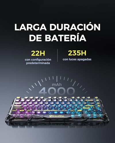 Detalle 2 de GravaStar Mercury K1 Lite Teclado Mecánico Gaming 75%