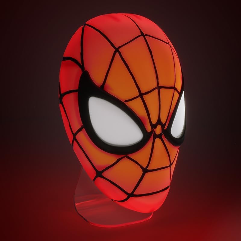 Detalle de Paladone 11357 – lampka biurkowa w kształcie maski Spider-Mana, LED