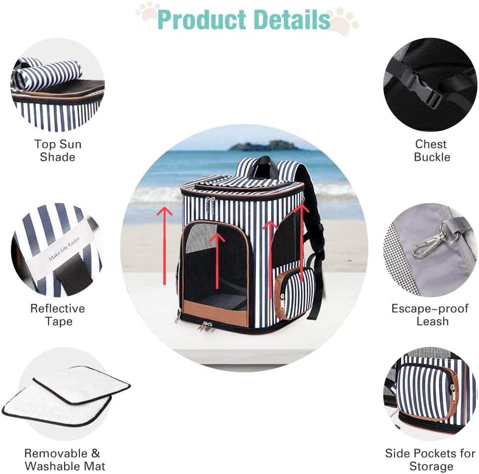 Thumbnail 3 de Lekesky Expandable Cat Carrier Backpack – Portable, Breathable and Versatile for Small to Medium Pets