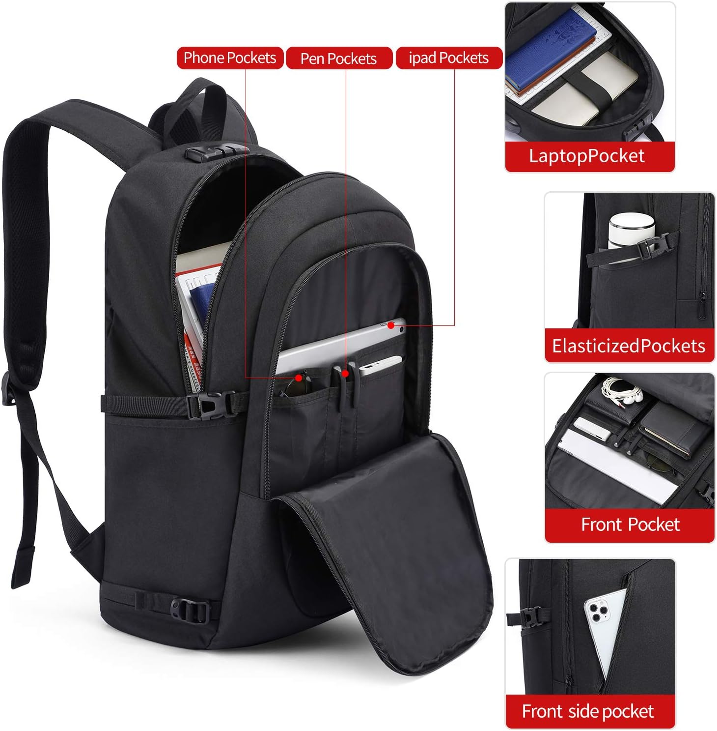 Thumbnail 2 de Laptop Rucksack 17 Zoll Anti Diebstahl