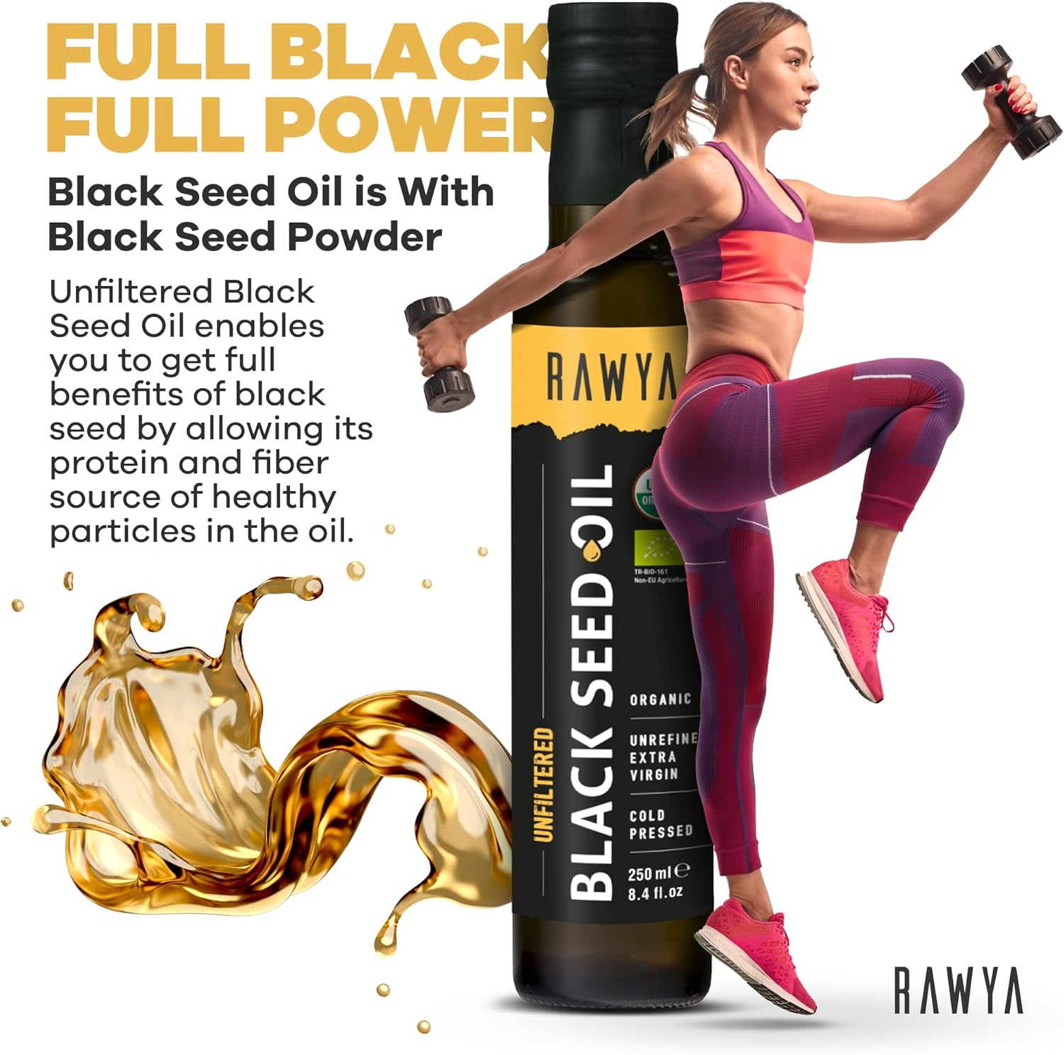 Thumbnail 2 de RAWYA Organic Black Seed Oil 250ml
