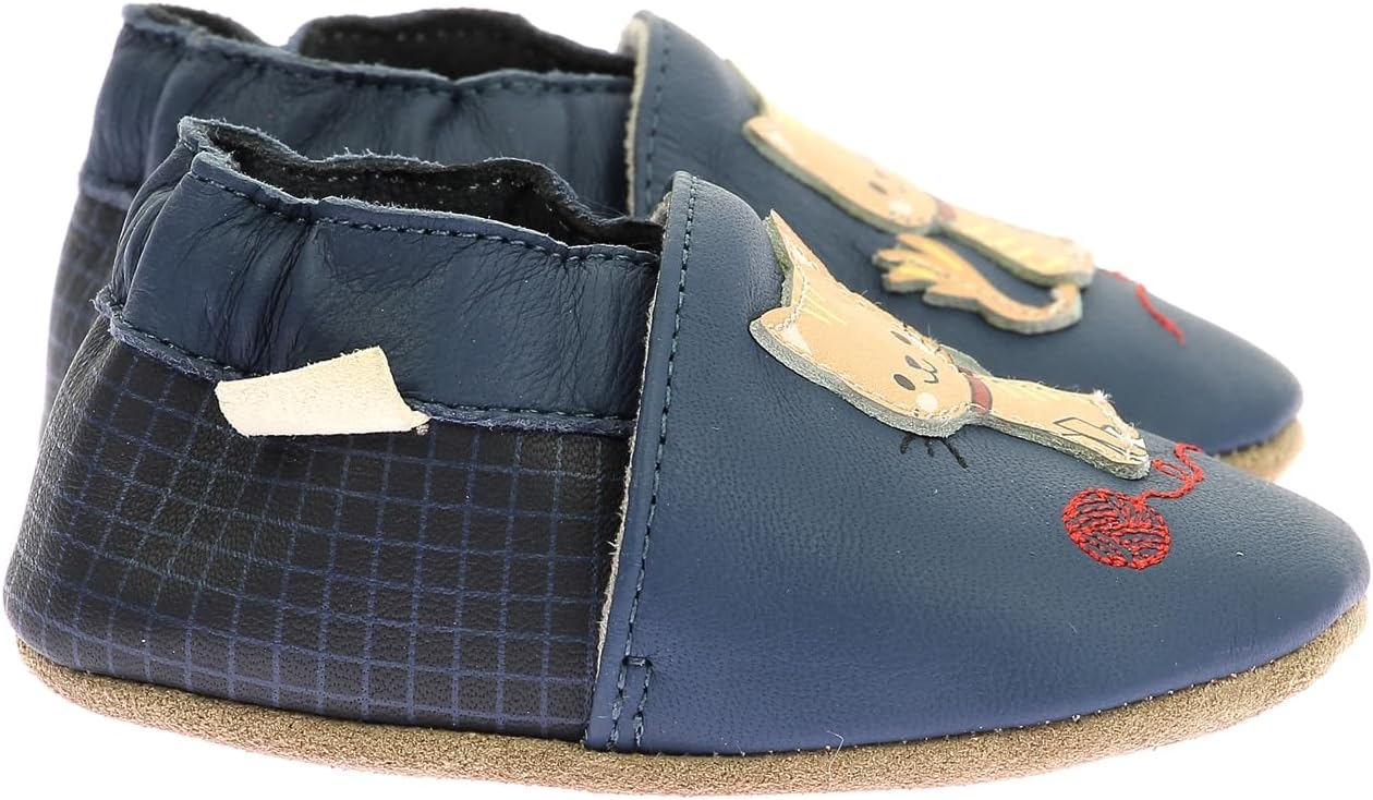 Thumbnail 1 de Robeez Kitten Day — chausson en cuir souple pour enfant, semelle antidérapante
