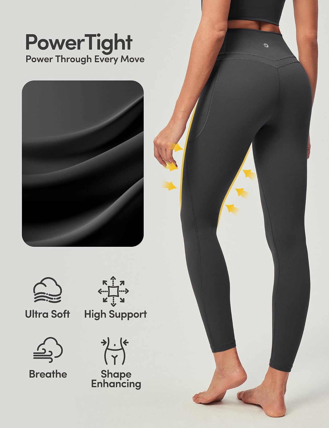 Detalle 1 de IUGA Compression Leggings 5.9" High Waist đ§â